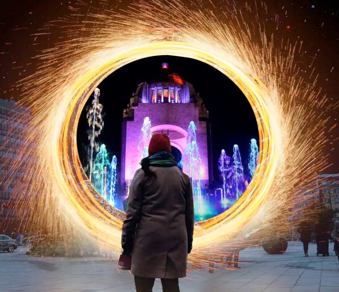 through the portal